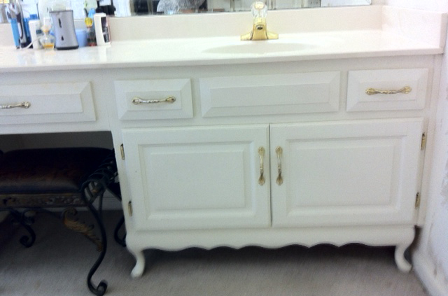 Copyright Kitchen Cabinet Discounts Trina BEFORE 1 Vanity Bathroom Makeover